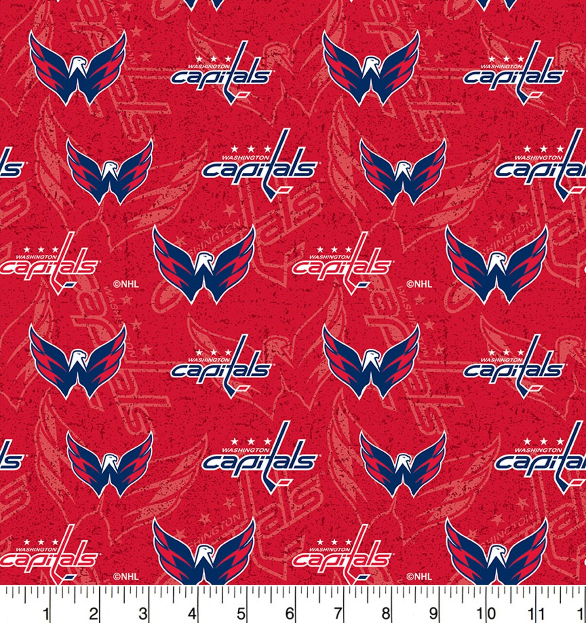 Sykel Enterprises NHL Team Cotton Fabric-Washington Capitals Tone on Tone Cotton Quilting Fabric